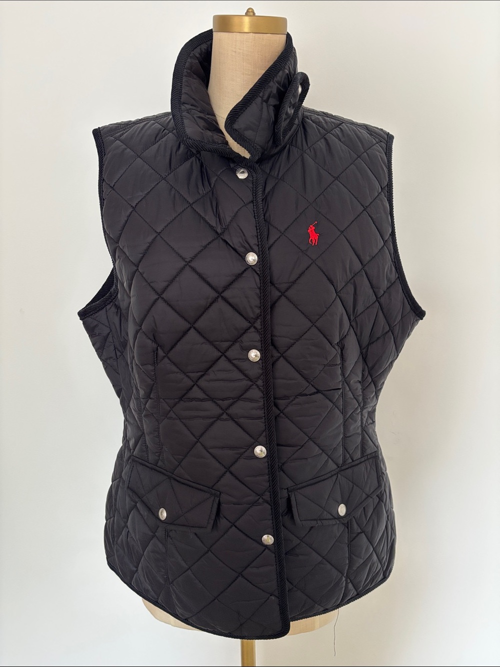 Polo by Ralph Lauren Black Quilted Puffer Jacket with Tags